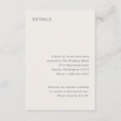 Camille Neutral Modern Wedding Informatiekaartje (Voorkant)