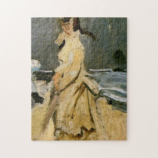 Camille op de Beach Monet Fine Art Legpuzzel (Verticaal)