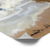 Camille op het strand in Trouville (1870) Poster (Hoek)