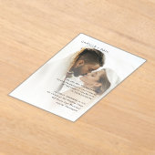 Camille Photo Modern Wedding Acryl Uitnodigingen (Laagn)