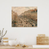 Camille Pissaro - Boulevard Monmartre Paris 1897 Poster (Keuken)