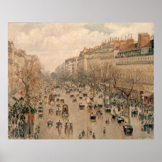 Camille Pissaro - Boulevard Monmartre Paris 1897 Poster (Voorkant)