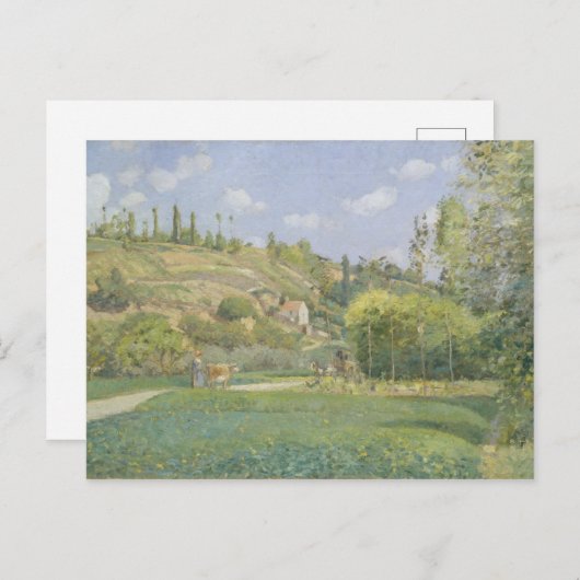 Camille Pissarro | A Cowherd te Valhermeil, Auvers Briefkaart (Voorkant / Achterkant)