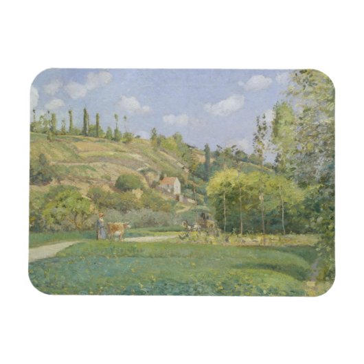Camille Pissarro | A Cowherd te Valhermeil, Auvers Magneet (Horizontaal)