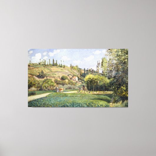 Camille Pissarro A Cowherd te Valhermeil, Auvers-s Canvas Afdruk (Voorkant)