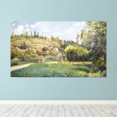Camille Pissarro A Cowherd te Valhermeil, Auvers-s Canvas Afdruk (Insitu (Houten vloer))