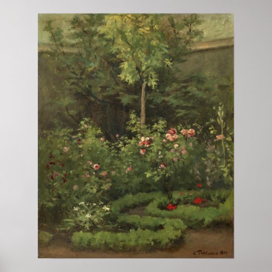 Camille Pissarro | A Rose Garden Poster (Voorkant)