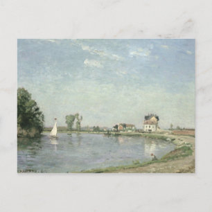 Camille Pissarro Aan de rand van de rivier, 1871 Briefkaart