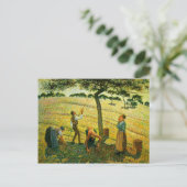 Camille Pissarro- Apple Picking in Eragny-sur-Epte Briefkaart (Staand voorkant)