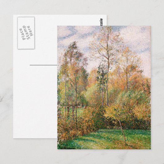 Camille Pissarro - Autumn, Poplars, Eragny Briefkaart (Voorkant / Achterkant)