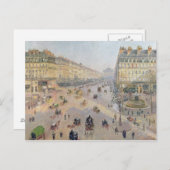 Camille Pissarro | Avenue de L'Opera, Parijs Briefkaart (Voorkant / Achterkant)