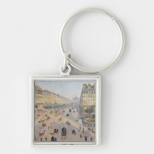 Camille Pissarro | Avenue de L'Opera, Parijs Sleutelhanger (Voorkant)