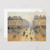 Camille Pissarro-Avenue de l'Opera, Snow Effect Briefkaart (Voorkant / Achterkant)