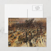 Camille Pissarro- Boulevard des Italiens vanmiddag Briefkaart (Voorkant / Achterkant)
