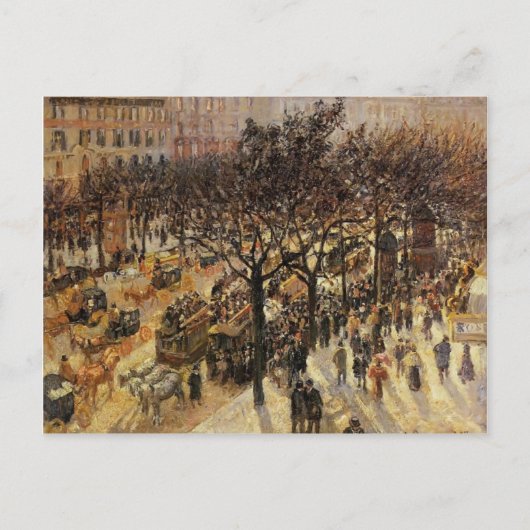 Camille Pissarro- Boulevard des Italiens vanmiddag Briefkaart (Voorkant)