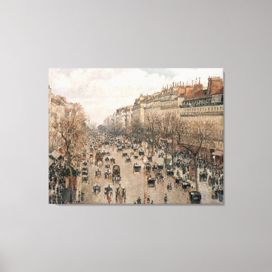 Camille Pissarro Boulevard Montmartre a Paris Canvas Afdruk (Voorkant)
