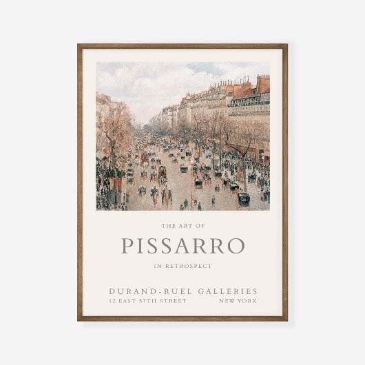 Camille Pissarro Boulevard Montmartre Art Exhibit Poster