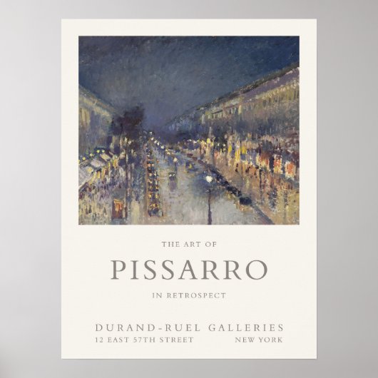Camille Pissarro Boulevard Montmartre Art Exhibit Poster (Voorkant)