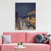 Camille Pissarro Boulevard Montmartre bij nacht Canvas Afdruk (Insitu (Woonkamer))