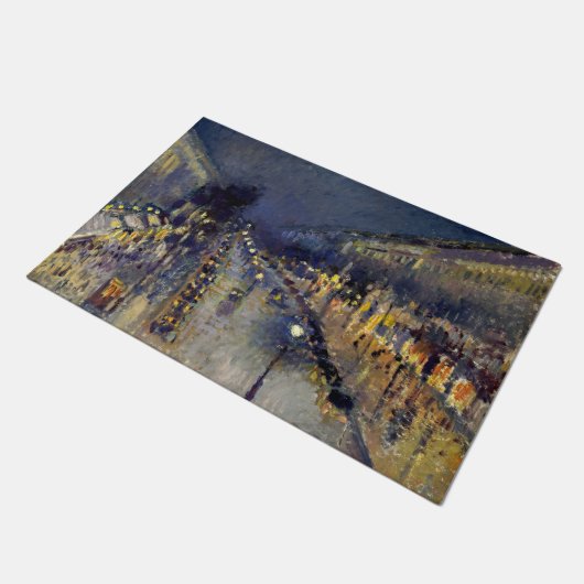 Camille Pissarro - Boulevard Montmartre bij nacht Deurmat (Schuin)