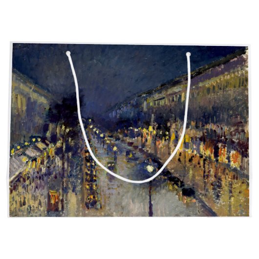Camille Pissarro - Boulevard Montmartre bij nacht Groot Cadeauzakje (Achterkant)
