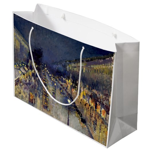 Camille Pissarro - Boulevard Montmartre bij nacht Groot Cadeauzakje (Achterkant Gekanteld)