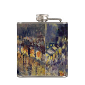 Camille Pissarro - Boulevard Montmartre bij nacht Heupfles (Achterkant)