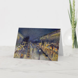 Camille Pissarro - Boulevard Montmartre bij nacht Kaart