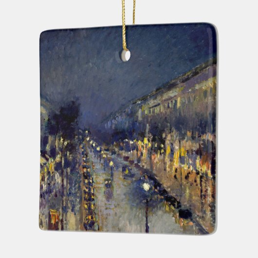 Camille Pissarro - Boulevard Montmartre bij nacht Keramisch Ornament (Links)
