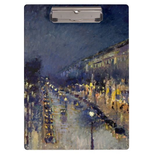 Camille Pissarro - Boulevard Montmartre bij nacht Klembord (Voorkant)