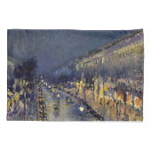 Camille Pissarro - Boulevard Montmartre bij nacht Kussensloop (Achterkant)