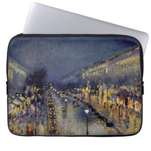 Camille Pissarro - Boulevard Montmartre bij nacht Laptop Sleeve