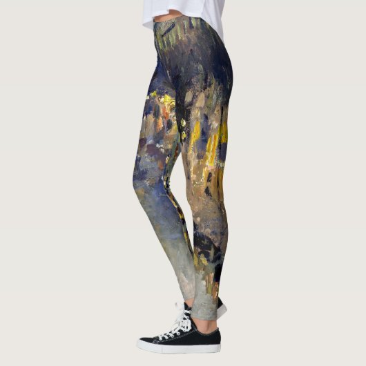 Camille Pissarro - Boulevard Montmartre bij nacht Leggings (Links)