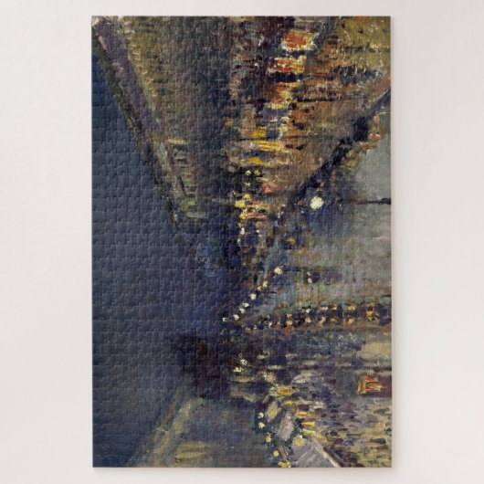 Camille Pissarro Boulevard Montmartre bij nacht Legpuzzel (Verticaal)