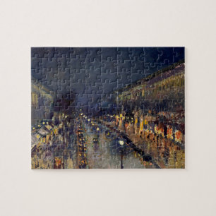 Camille Pissarro Boulevard Montmartre bij nacht Legpuzzel