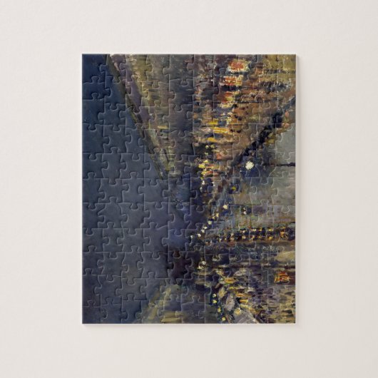 Camille Pissarro Boulevard Montmartre bij nacht Legpuzzel (Verticaal)