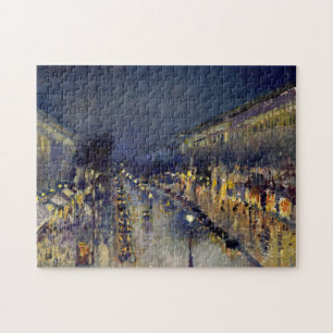 Camille Pissarro - Boulevard Montmartre bij nacht Legpuzzel