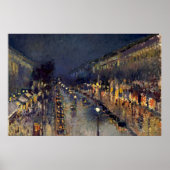 Camille Pissarro Boulevard Montmartre bij nacht Poster (Voorkant)