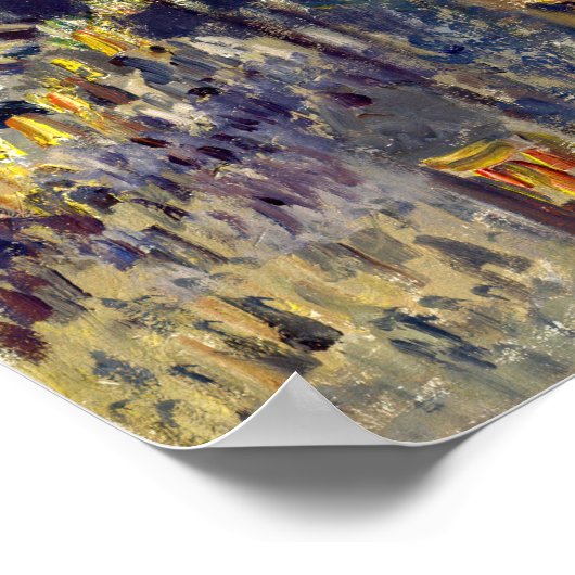 Camille Pissarro - Boulevard Montmartre bij nacht Poster (Hoek)