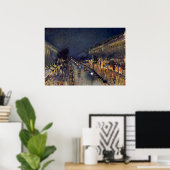 Camille Pissarro Boulevard Montmartre bij nacht Poster (Thuiskantoor)