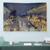 Camille Pissarro - Boulevard Montmartre bij nacht Spandoek (Beurs)