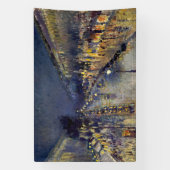 Camille Pissarro - Boulevard Montmartre bij nacht Spandoek (Verticaal)