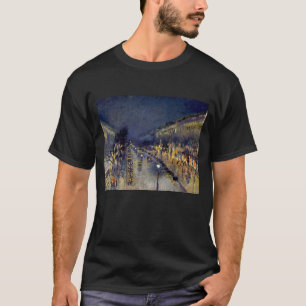 Camille Pissarro - Boulevard Montmartre bij nacht T-shirt