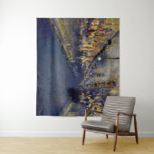 Camille Pissarro - Boulevard Montmartre bij nacht Wandkleed (In situ)