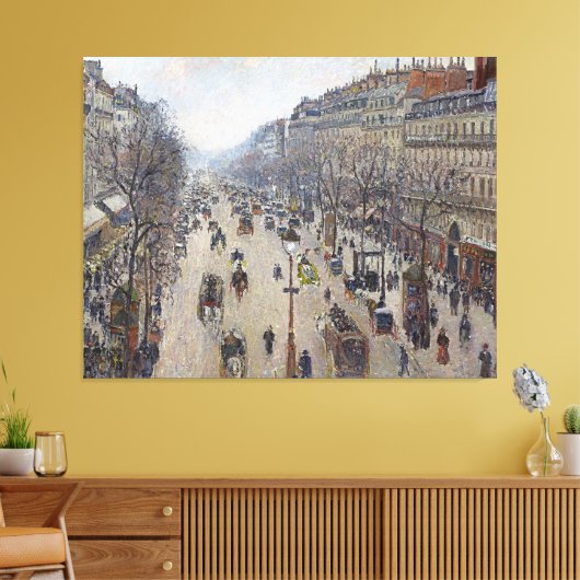 Camille Pissarro Boulevard Montmartre Morclou Canvas Afdruk (Insitu (Woonkamer))