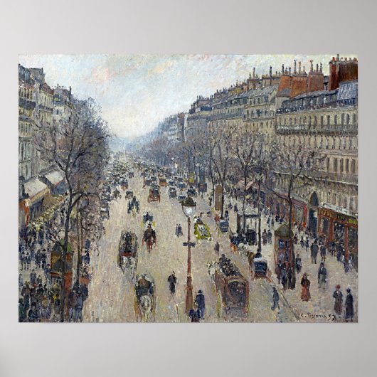 Camille Pissarro Boulevard Montmartre, Morning Poster (Voorkant)