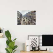Camille Pissarro Boulevard Montmartre, Morning Poster (Thuiskantoor)