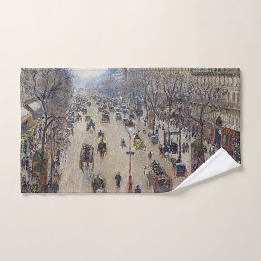 Camille Pissarro - Boulevard Montmartre, ochtend Bad Handdoek (Handdoek)