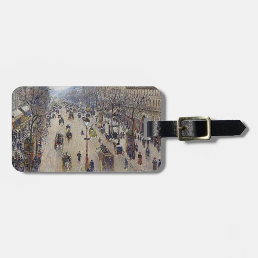 Camille Pissarro - Boulevard Montmartre, ochtend Bagagelabel (Voorkant horizontaal)