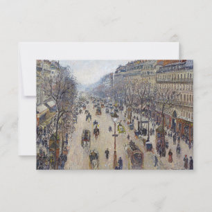 Camille Pissarro - Boulevard Montmartre, ochtend Bedankkaart
